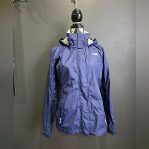 Womens The North Face Venture 2 Waterproof Dryvent Hooded Rain Jacket Navy Sz M
